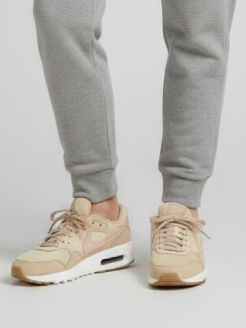 NIKE Womens Air Max SC Women’s Fossil/Stone Pink Lace-Up Sneakers Size 9.5 GUC